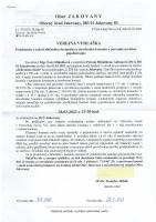 Verejná vyhláška - Oznámenie o začatí zlúčeného územného a stavebného konania a pozvanie na ústne pojednávanie